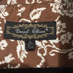 Daniel Ellissa Brown Casual Button Down Shirt